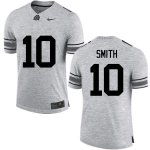 Men's Ohio State Buckeyes #10 Troy Smith Gray Nike NCAA College Football Jersey Version EFW0044GE